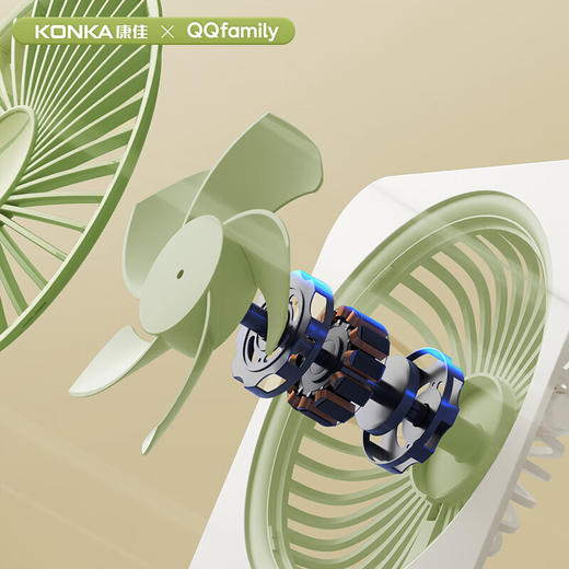 康佳(KONKA)QQfamily联名超薄电风扇卡片扇夹扇桌面扇304不锈钢随身保温杯夏日礼盒KFB-0202T-QQ 商品图4