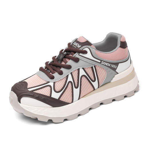 信诺厚底增高百搭运动休闲鞋舒适轻便网面透气女鞋子2025秋季新款X5Q122-116 商品图3