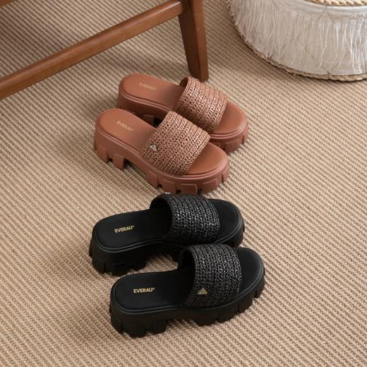 【澳洲品牌】EVERAU 编织仲夏厚底拖鞋编织拖鞋EA2050 商品图0