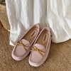【澳洲品牌】EVERAU豆豆鞋女夏新款平底单鞋蝴蝶结百搭真皮一脚蹬乐福鞋EA1011 商品缩略图3