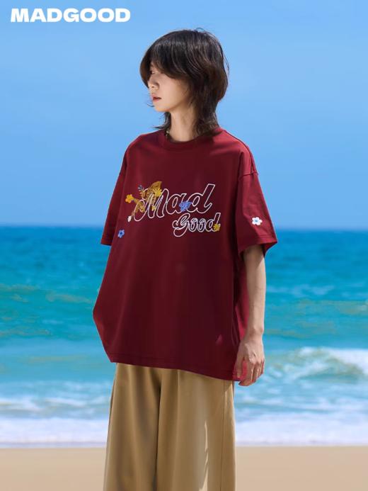 马得工地/MDGDTX12073/小花立体绣短袖T恤 商品图2