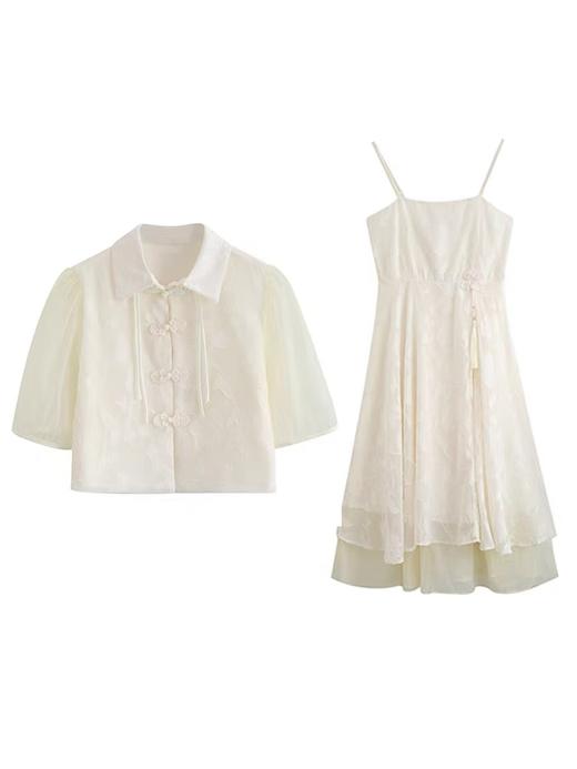 【新品推荐】瑟俪品牌-A111吊带新中式中国风套装-喜出 商品图3