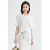 天丝蚕丝混纺软糯T恤 米思阳2025夏季新款休闲百搭宽松T恤舒适上衣女5982 商品缩略图3