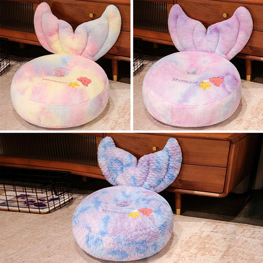 自然醒三维立体PP棉美人鱼圆饼坐垫地上懒人坐墩榻榻米卧室家用阳台飘窗加厚软垫QYL 商品图5