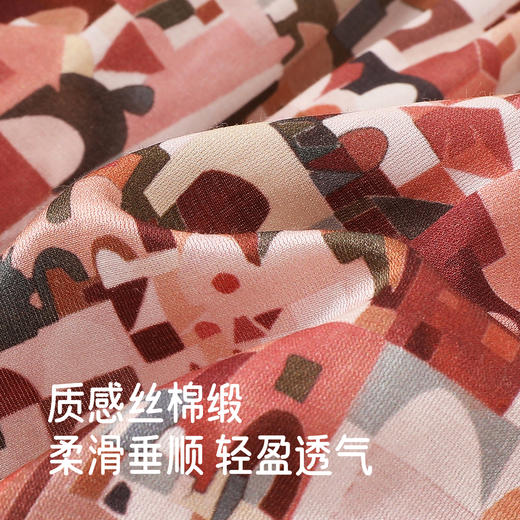 【高定系列】英氏女童裙子秋季长袖女童桑蚕丝裙子印花女生裙子 商品图1