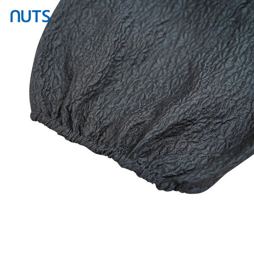 NUTS商场同款夏季纯色设计感褶皱肌理感短袖连衣裙429101349 商品图3