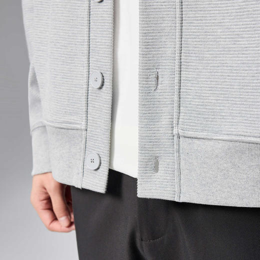 墨麦客男装复合横纹肌理男士夹克2024春秋新款宽松休闲外套男潮流 商品图3