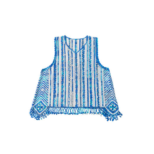 苏苏姐家轻染流苏背心手工DIY钩针纯棉蕾丝线毛线团自制材料包 商品图4