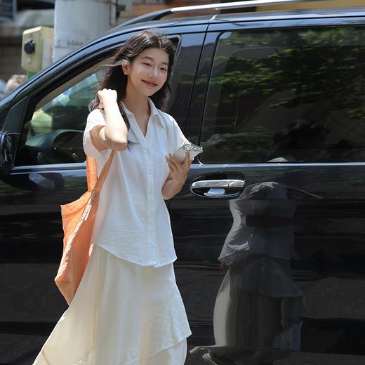 夏日多巴胺「小飞袖通勤衬衫」棉麻混纺 舒适的同时呼吸感十足 干净利落的版型 日常刷街&通勤都可 商品图7