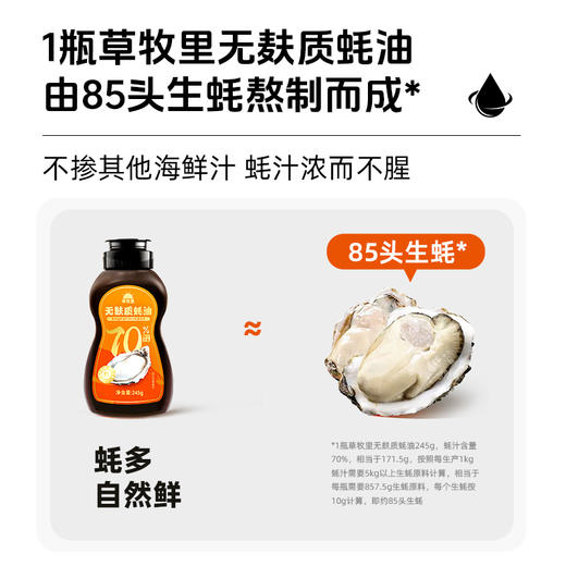 【本色本味】草牧里 无麸质蚝油 245g/瓶 5道工艺还原蚝鲜 商品图3