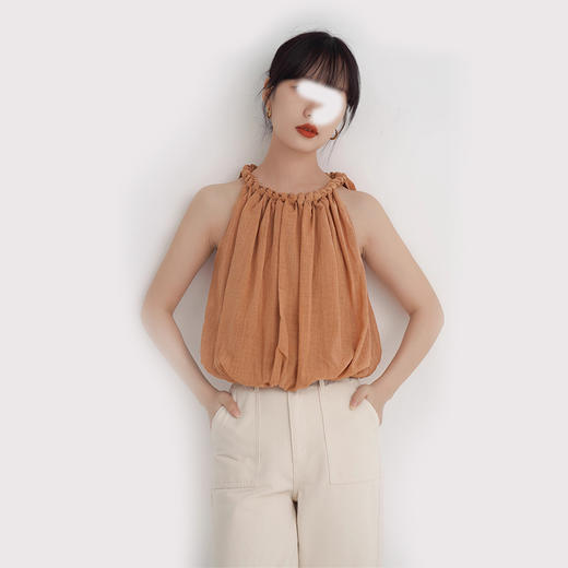 裁缝学苑AQ502挂脖背心上衣纸样女装通勤露肩小衫样板图纸 商品图3