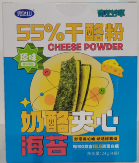 完达山奶酪夹心海苔原味24g*4袋/盒