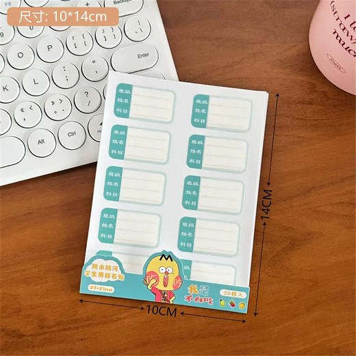 青壹坊学生用防水姓名贴/TOY的友友们（颜色随机） 商品图0