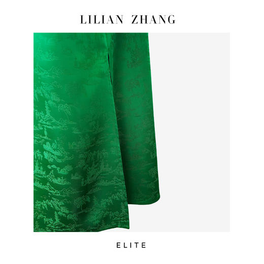 E系列-定制—东方意蕴—“中式老钱”—提花新中式H型连衣裙 2401072 商品图3