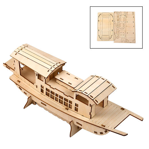 南湖红船/长城 木制拼图diy爱国模型玩具纪念礼品批发八一建军节手工 商品图4