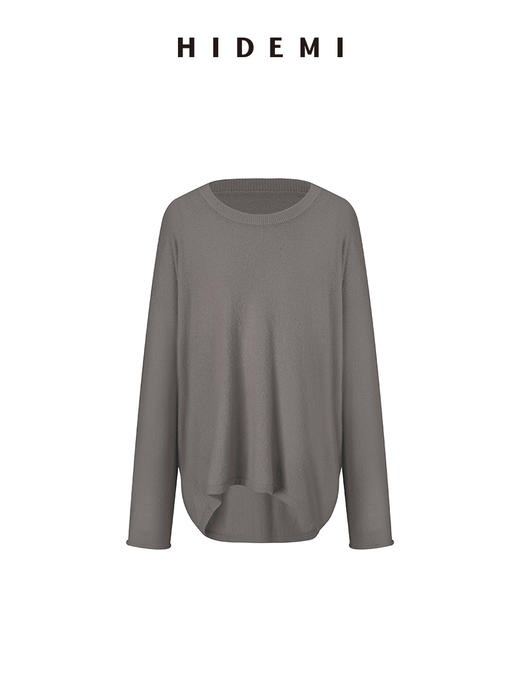 HIDEMI 经典龟背系列系列简约基础百搭羊毛混纺圈圈绒圆领毛衣 商品图7