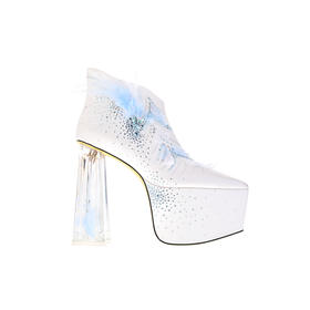 sheme景颇族原创设计全球限量版女式水晶刺绣高跟鞋奢华独特优雅可定制