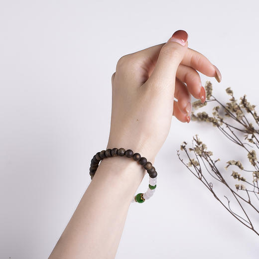 xy0452沉香+和田玉三生之幸手串 商品图9