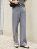 懒人必入～灰色高腰阔腿裤 垂感直筒 百搭休闲拖地裤 2025 商品缩略图0