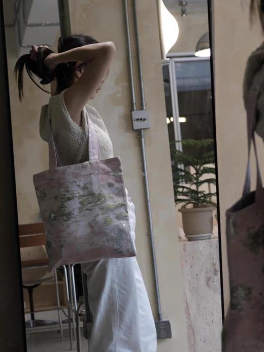 Ad Lib/粉绿配色原创帆布袋 商品图2