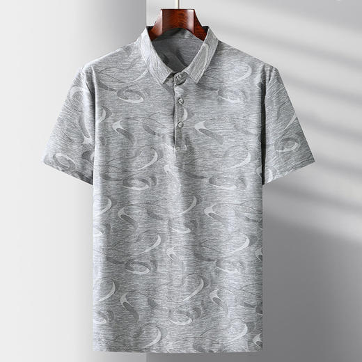 【超大码】350斤夏季大码冰丝polo衫短袖加肥加大男装胖子肥佬宽松休闲上衣300斤 商品图5