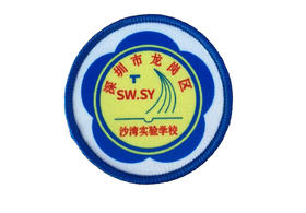 通版深圳市龙岗区沙湾实验学校包边校徽布姓名贴章可缝烫现货发51