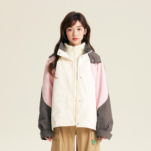 笛莎Deesha青少年女童外套2025秋季女童拼色三合一外套 商品图1