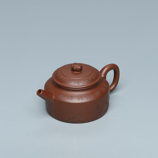 百年紫砂品牌铁画轩出品 底槽清 泥绘德钟 宫廷器紫砂壶160ml 商品图2
