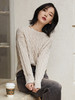 秋季复古麻花毛衣女 宽松慵懒风圆领套头针织衫 温柔风软糯上衣 商品缩略图0