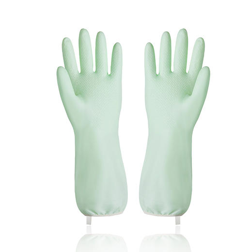 送挂钩！【轻奢质感，高颜值家务手套！】橡胶手套 干活加厚耐用 加长清洁防水 洗衣厨房洗碗手套 家务加绒-QA 商品图6