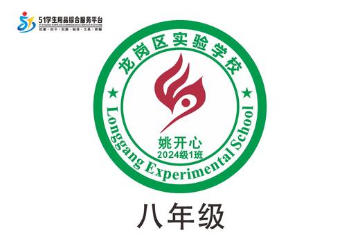 定制深圳市龙岗区实验学校熨烫校徽礼服布标姓名贴胸章缝制包邮51 商品图2