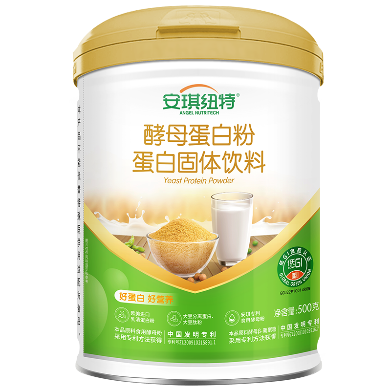 点赞优生活-安琪纽特酵母蛋白粉蛋白固体饮料500g/罐