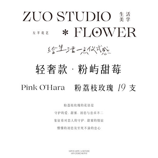 轻奢款【粉屿甜莓】 19 支粉荔枝玫瑰 守护的爱花束/甜蜜初恋氛围花/甜蜜情谊/温柔浪漫/高级感/ins风 商品图3