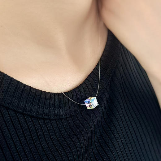 BAOFANDI宝梵迪超仙鱼线珍珠项链2025新款“人鱼之泪”气质简约S925银时尚高级锁骨链BF 商品图5