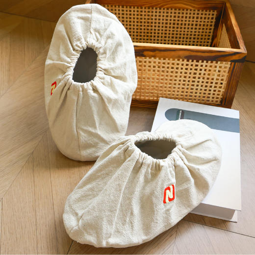 娜家棉麻布艺防滑鞋套 商品图3