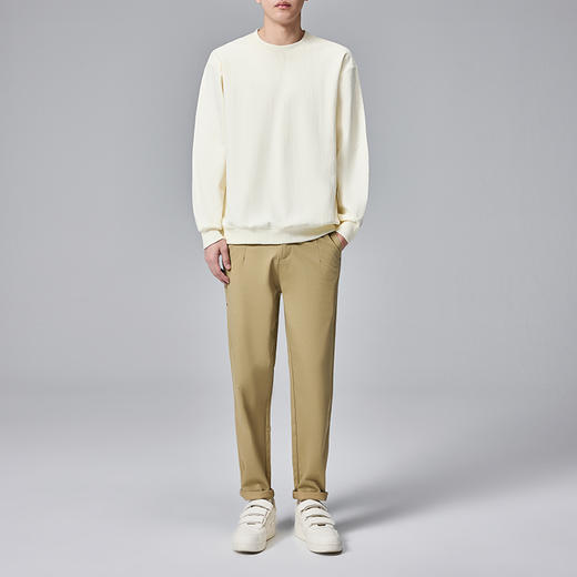 墨麦客男装2025年春季新款男士圆领卫衣男士提花套头上衣 商品图3