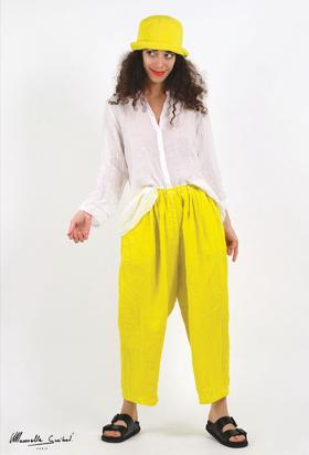 Manuelle Guibal 柠檬黄阔腿裤