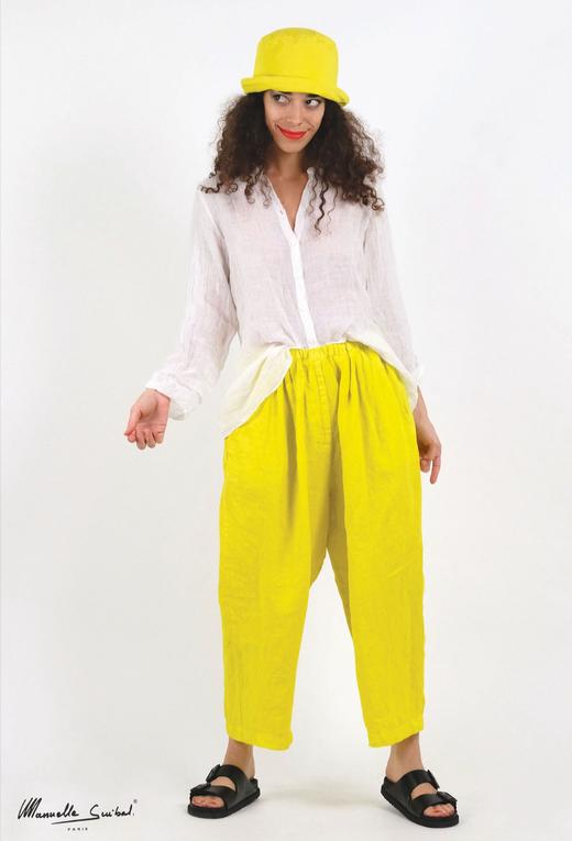 Manuelle Guibal 柠檬黄阔腿裤 商品图0