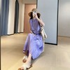 （3-5天发）秋知屿风·“桔梗紫”复古扎染褶皱亚麻背心半裙套装，褶皱肌理，扎染工艺，质直接拉满 商品缩略图2