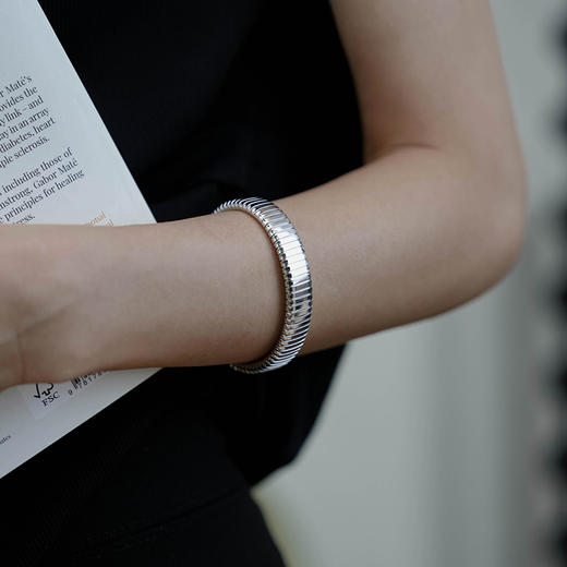 Ancient Rome古罗马时期 | 角斗士素金/银宽版软手镯 商品图6