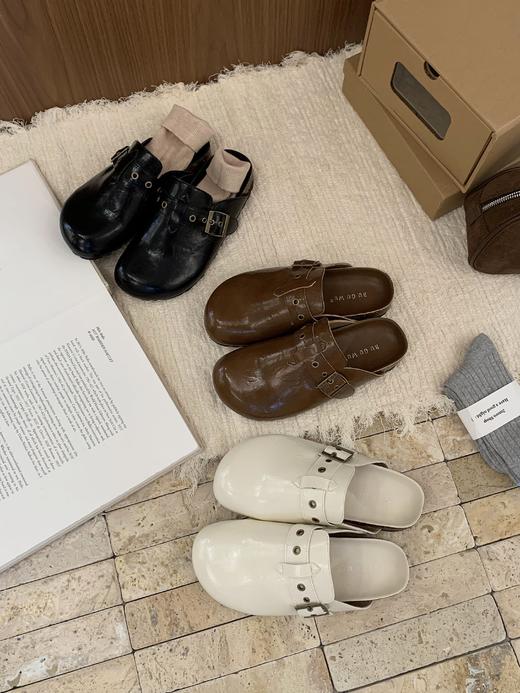 【GZ】无忧购“清仓大促”小香风豆豆鞋浅口玛丽珍鞋包头半拖鞋H226-1 J663-5 X11-05（截单后3-5天发货） 商品图2