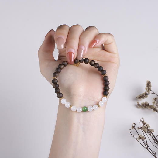 xy0450沉香+和田玉国风手串 商品图6