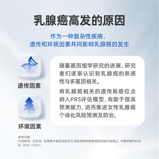 南方基因-女性 乳腺癌风险评估易感基因检测（PRS版） 商品图1