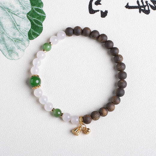 xy0452沉香+和田玉三生之幸手串 商品图1