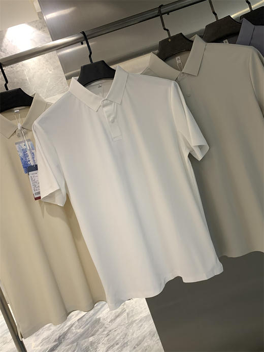 原799！2025冰肤速干无痕压胶!夏季轻商务休闲百搭短袖POLO衫男款！ 商品图5