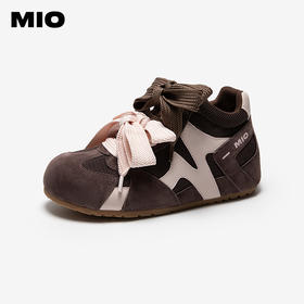 MIO米奥薄底鹦鹉德训鞋女高帮运动拼色双鞋带休闲鞋M254566302