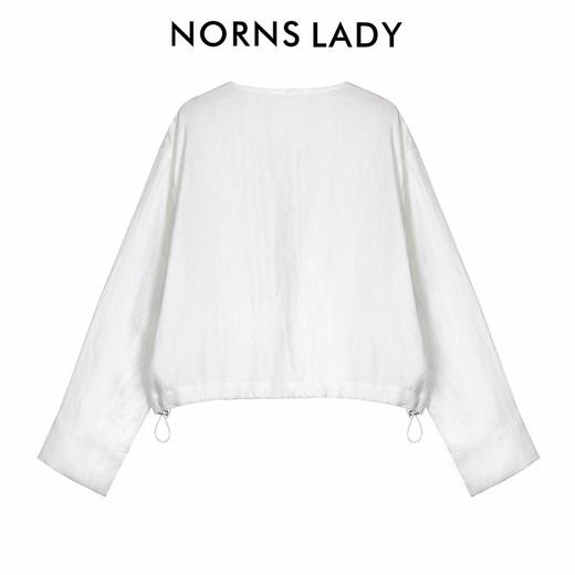 NORNS LADY诺恩 春夏款极简风经典百搭上衣圆领长袖 T25SY05244【清仓不退不换】 商品图2