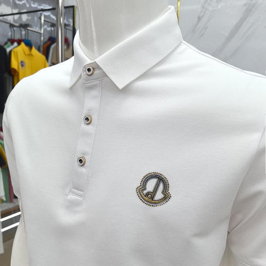 品质新款个性LOGO高端轻奢polo衫男夏季短袖翻领修身  JYYP-G27#翻领 商品图3