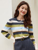 彩虹条纹控必入！短款针织开衫 撞色条纹 复古圆领小外套 商品缩略图0