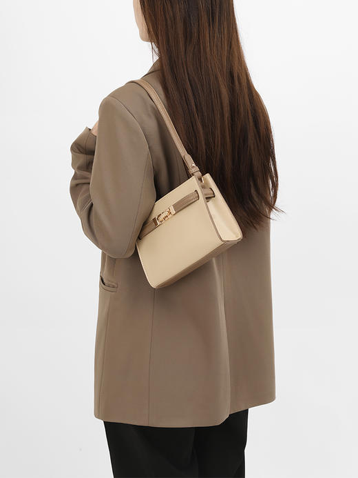 【达芙妮】真皮高级感斜挎单肩凯莉包DA-3293G 商品图5